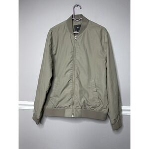 H & M Men's Jacket Sz Large Tan Front Zip